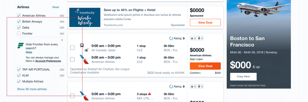 Account setting option to hide airline permanently